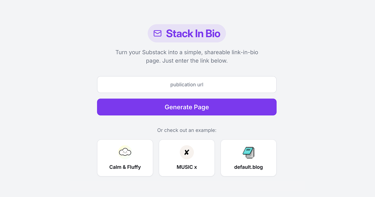 Stack In Bio